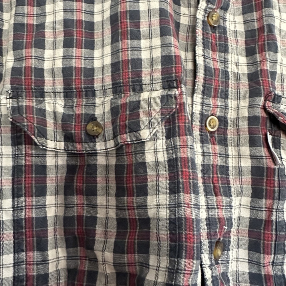 Carhartt Relaxed Fit  Long Sleeve Cotton Button Down Plaid‎ Work Shirt Men's Med - Picture 10 of 16